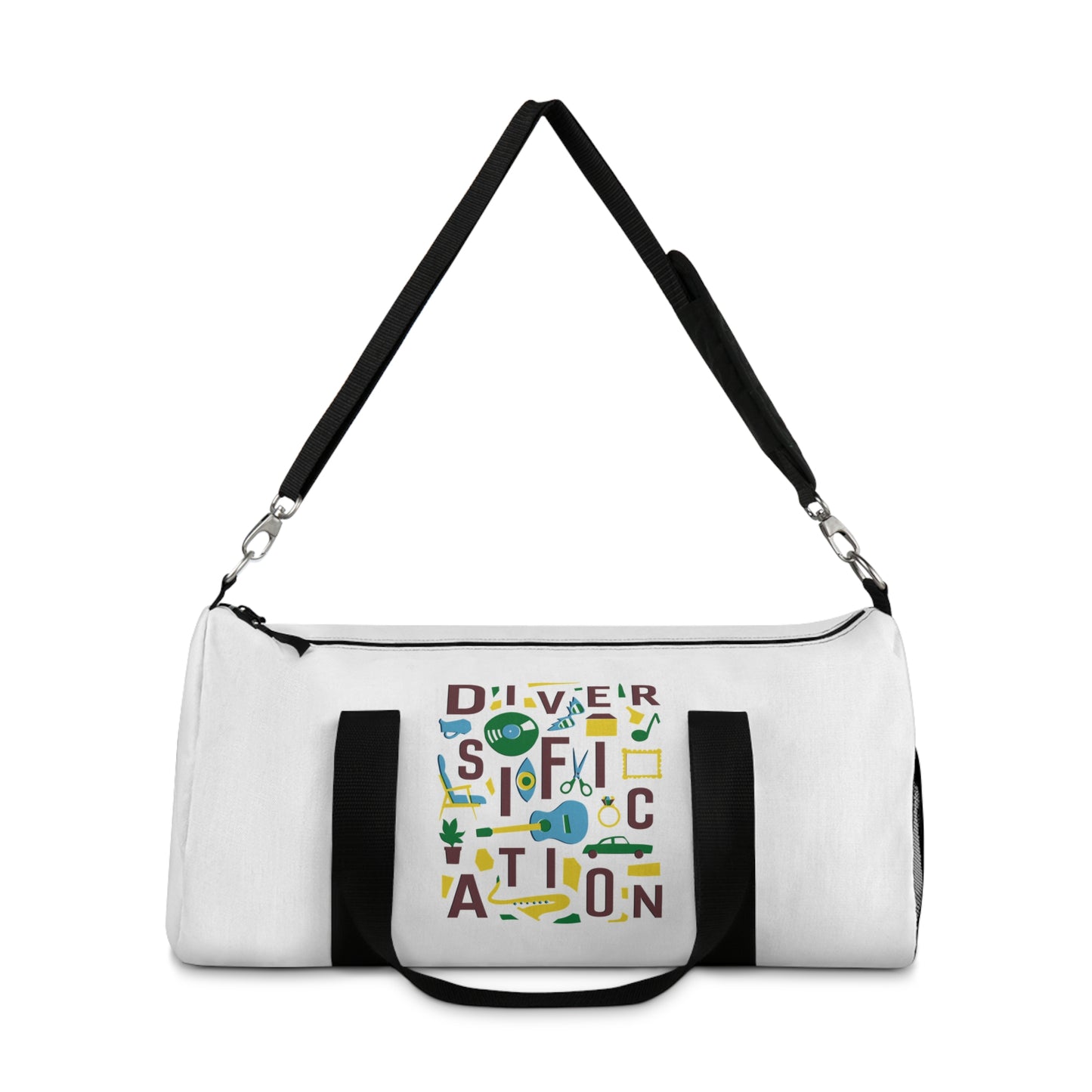Diversification - White Duffel Bag