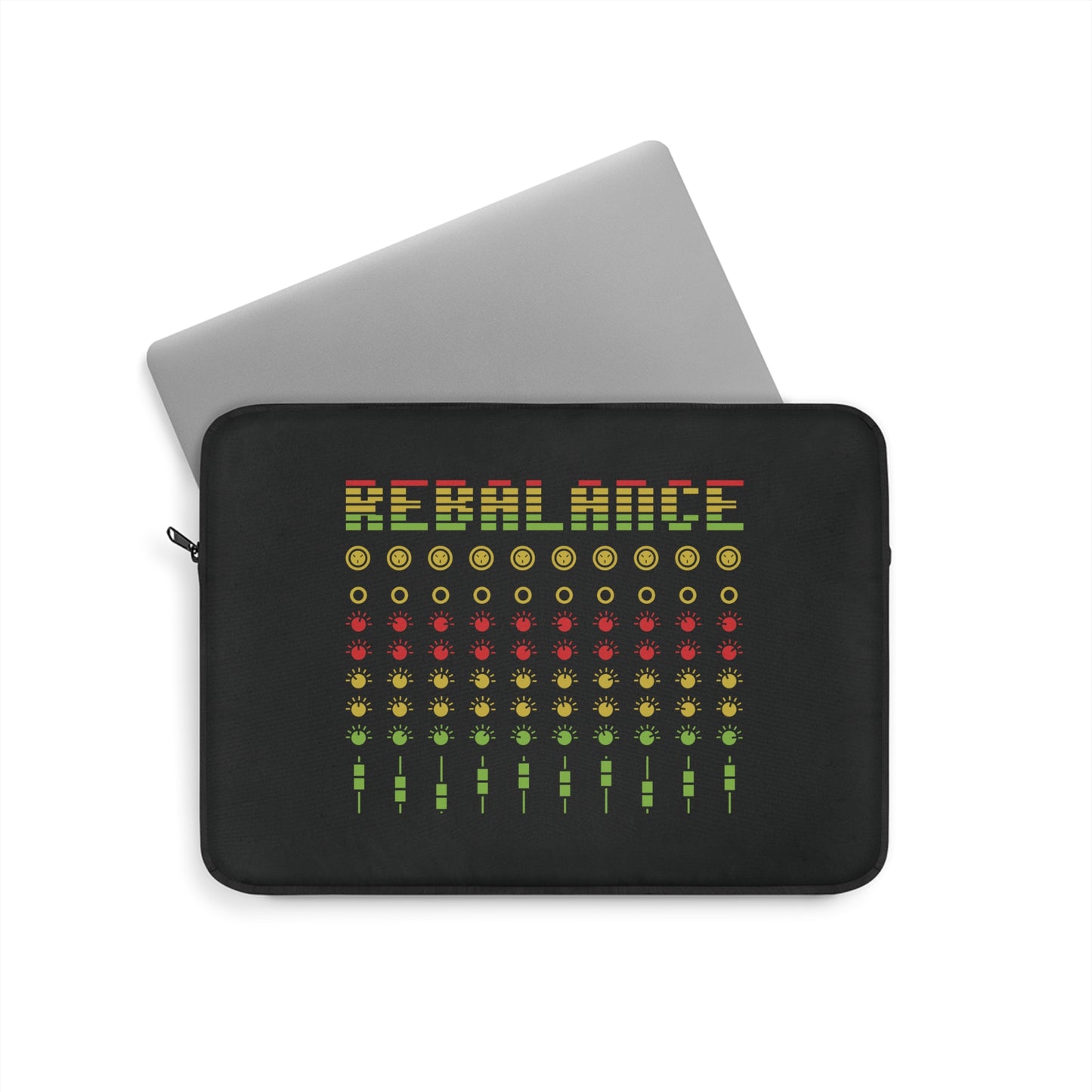 Rebalance - Black Laptop Sleeve