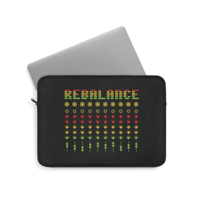 Rebalance - Black Laptop Sleeve