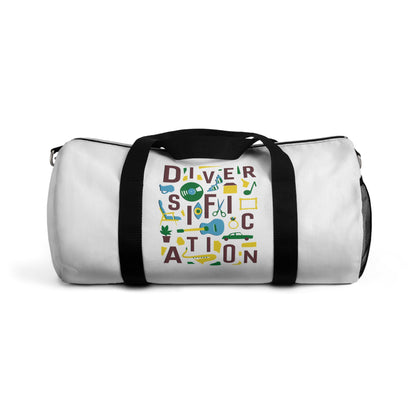 Diversification - White Duffel Bag
