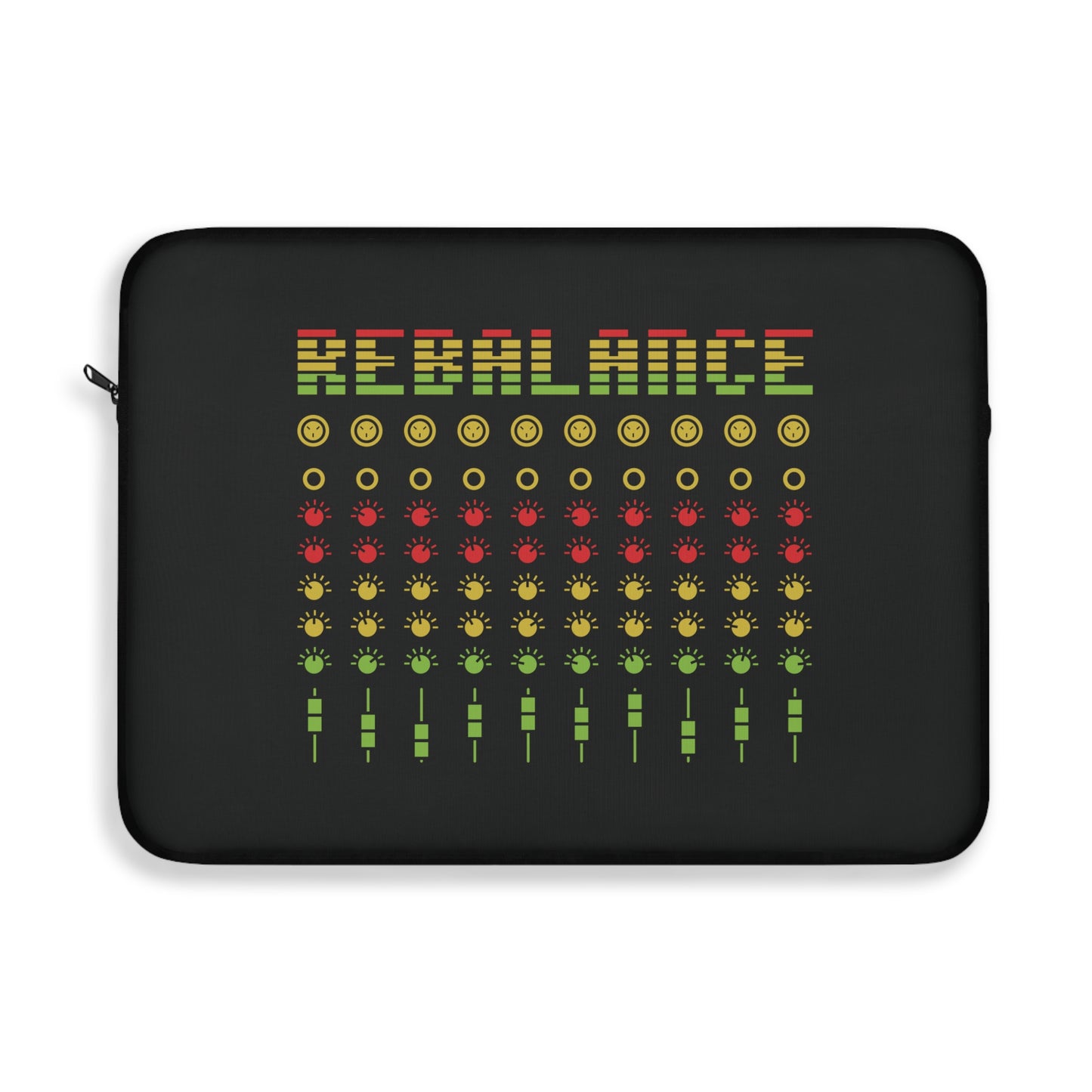 Rebalance - Black Laptop Sleeve