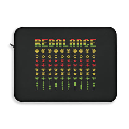 Rebalance - Black Laptop Sleeve