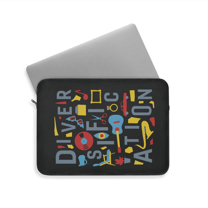 Diversification - Black Laptop Sleeve