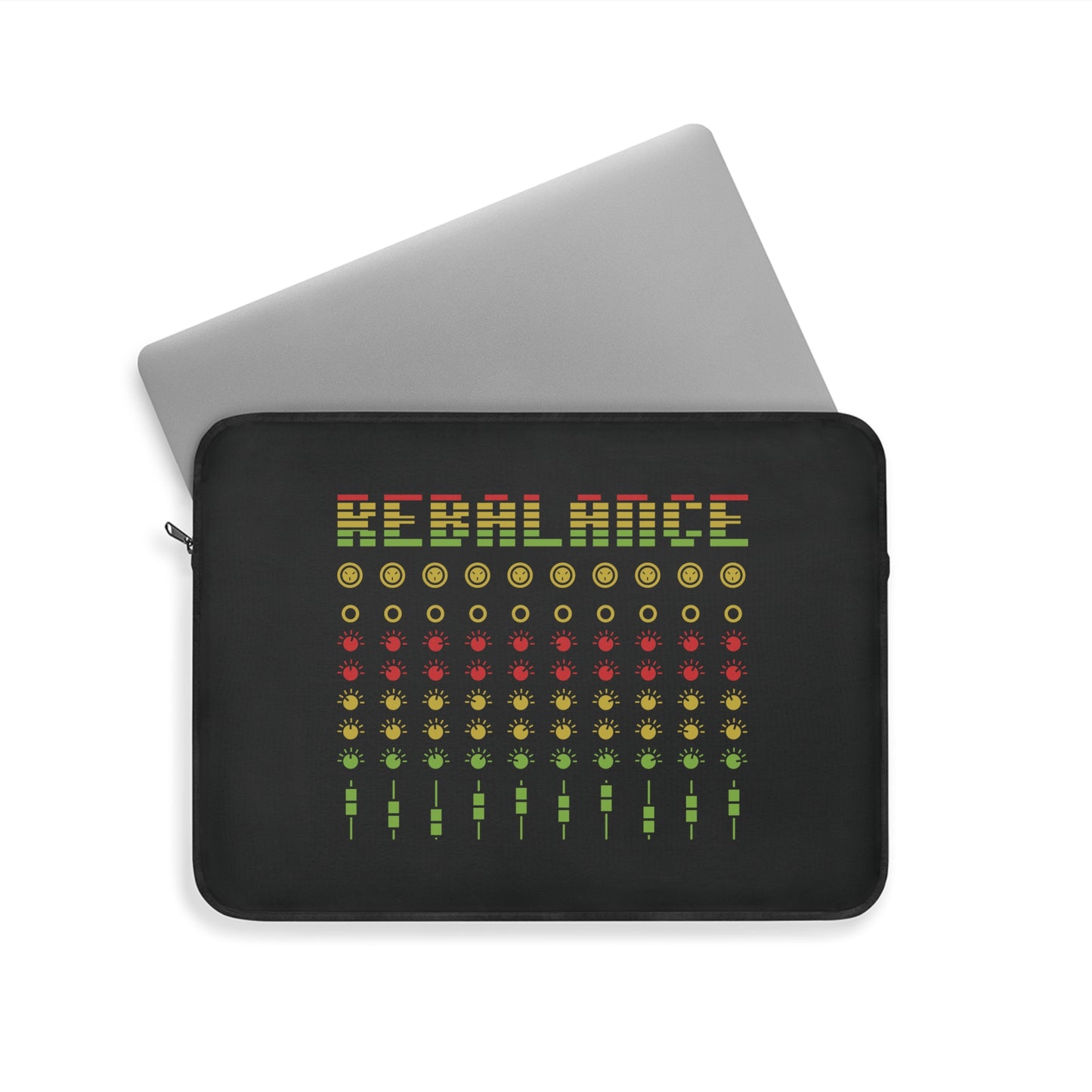 Rebalance - Black Laptop Sleeve