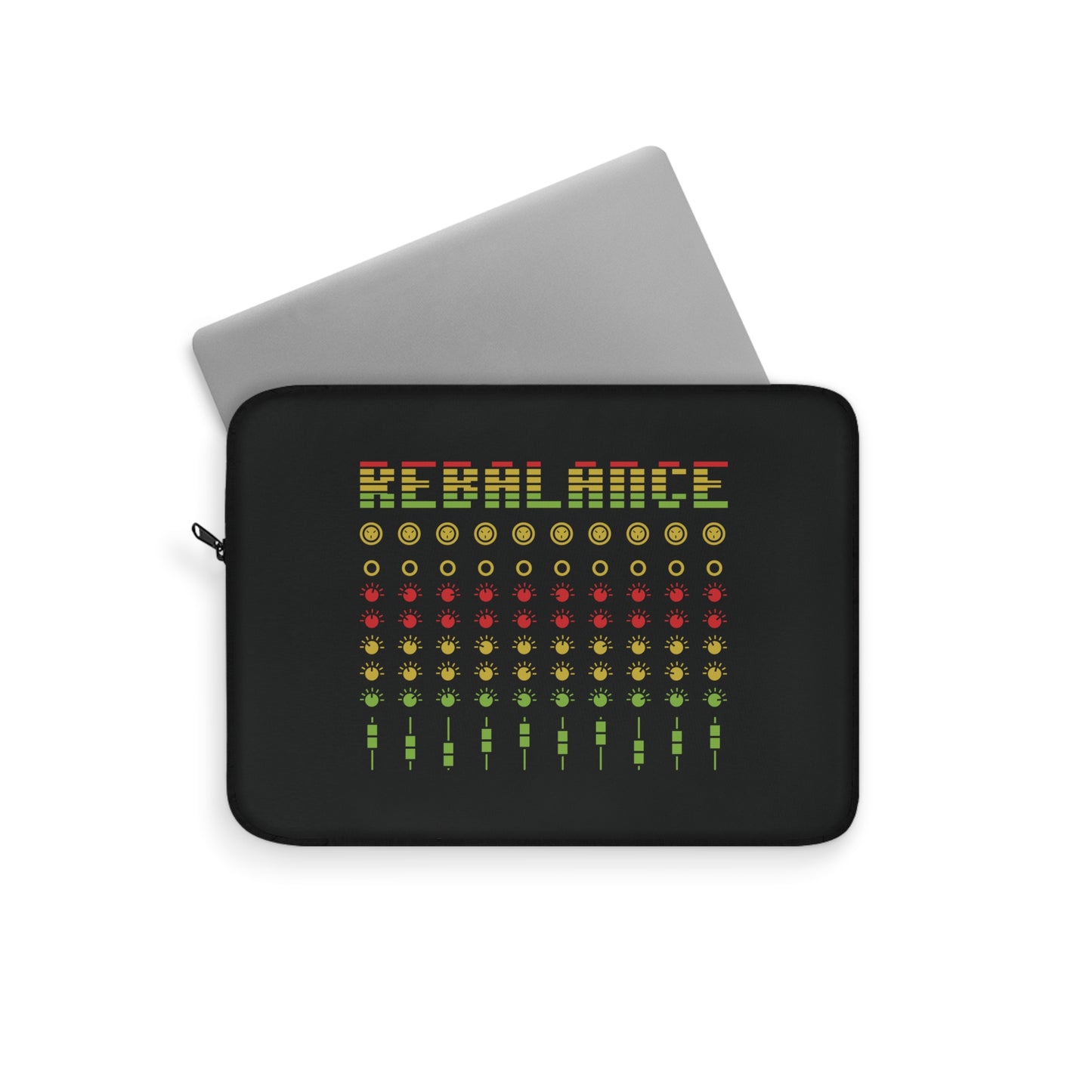 Rebalance - Black Laptop Sleeve
