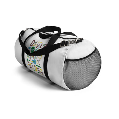 Diversification - White Duffel Bag