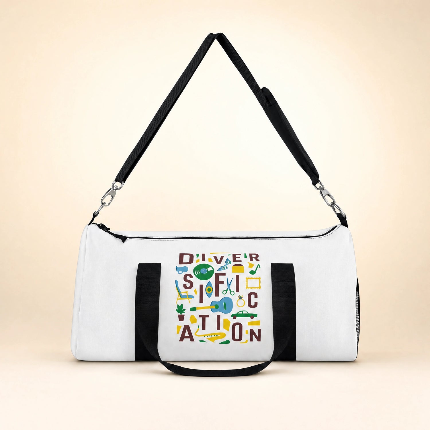 Diversification - White Duffel Bag