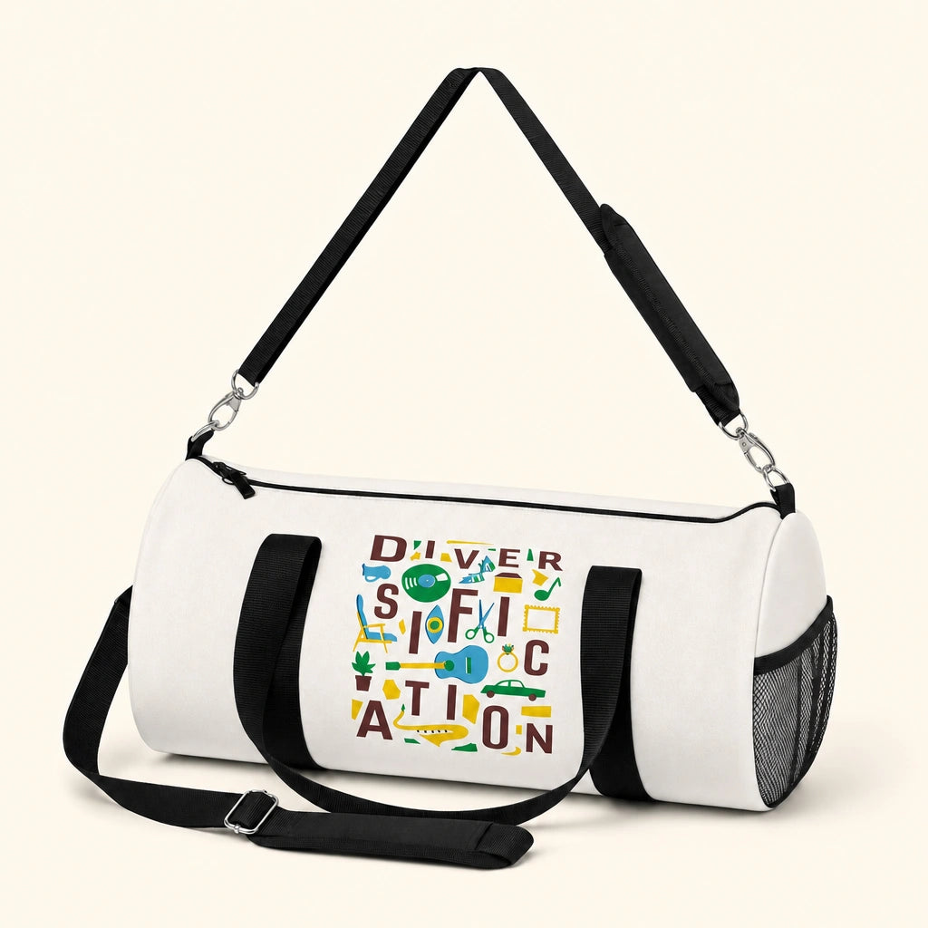 Diversification - White Duffel Bag