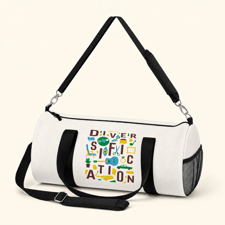 Diversification - White Duffel Bag