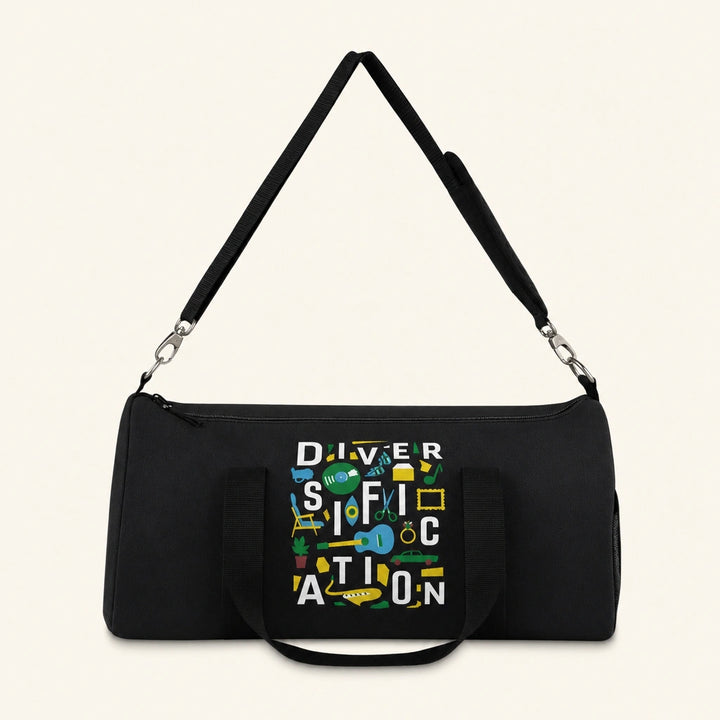 Diversification - Black Duffel Bag