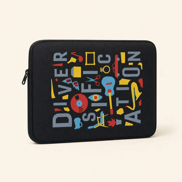 Diversification - Black Laptop Sleeve