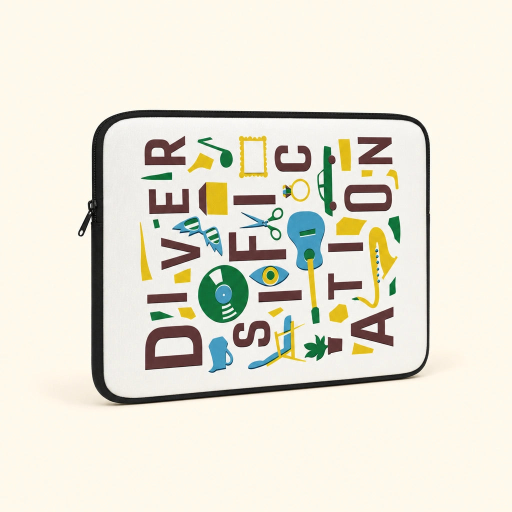 Diversification - White Laptop Sleeve