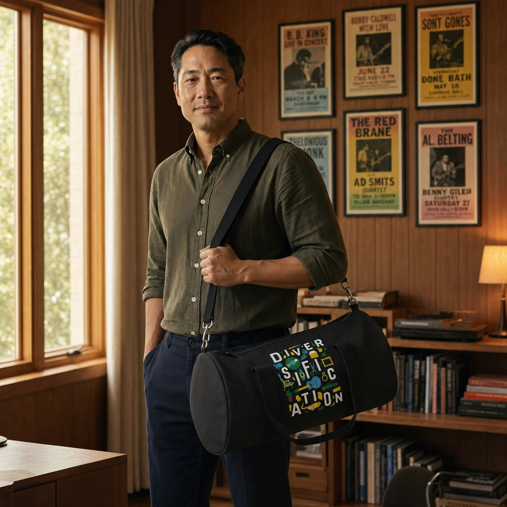 Diversification - Black Duffel Bag